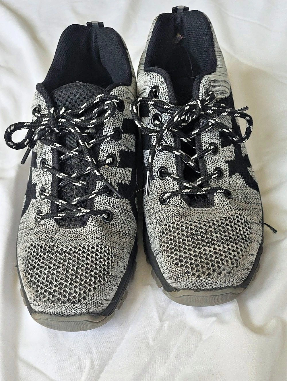 Steel Toe Womens Gray & Black Work Shoes Size 8.5